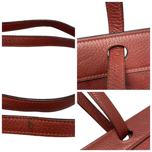 HERMES Muso rouge ash Taurillon Clemence Square D Shoulder Bag 708-060425 - Picture 7 of 14